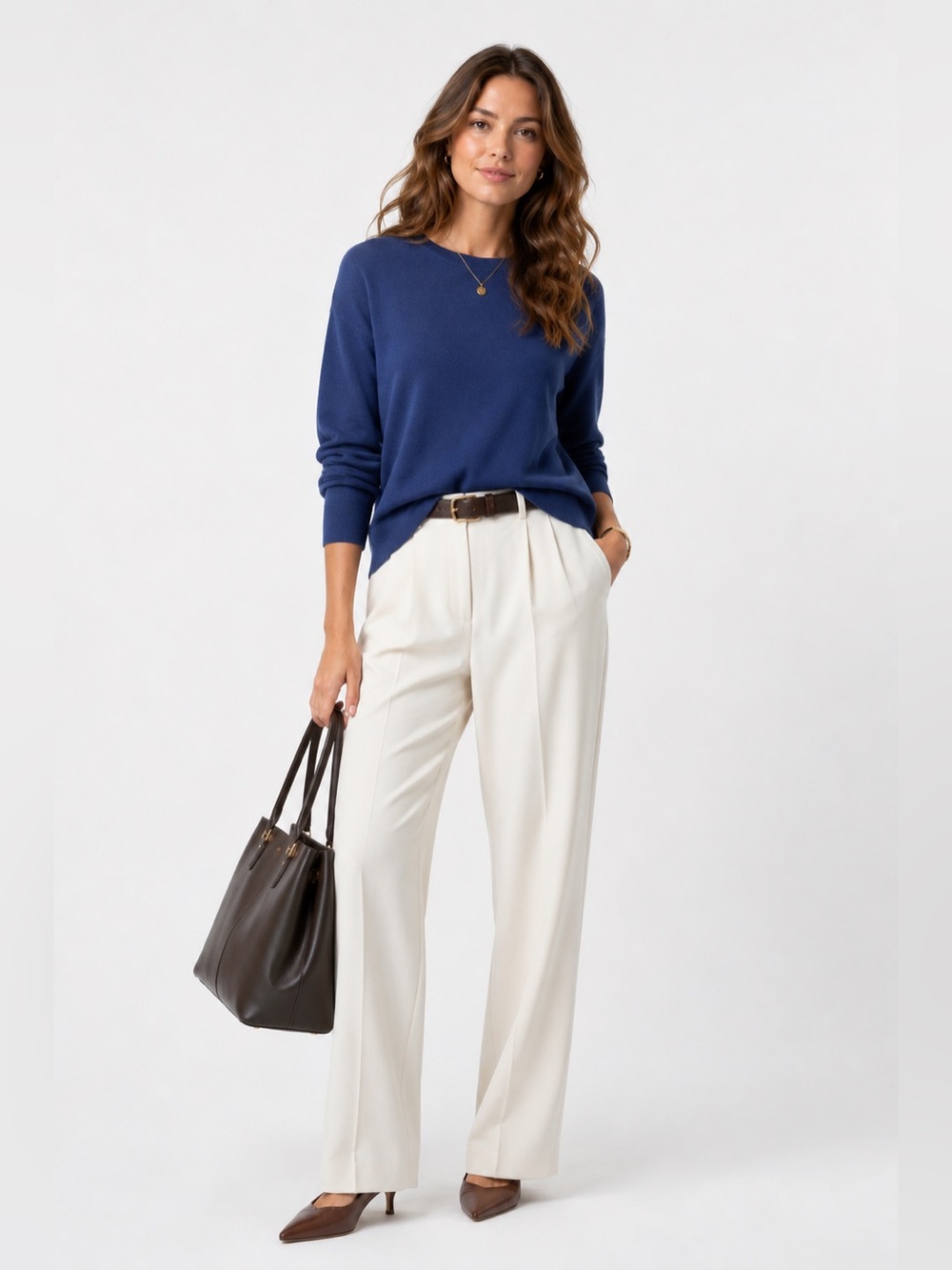 J.Crew Cotton Teddie sweater in blue - Picture 2 of 6